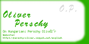 oliver perschy business card